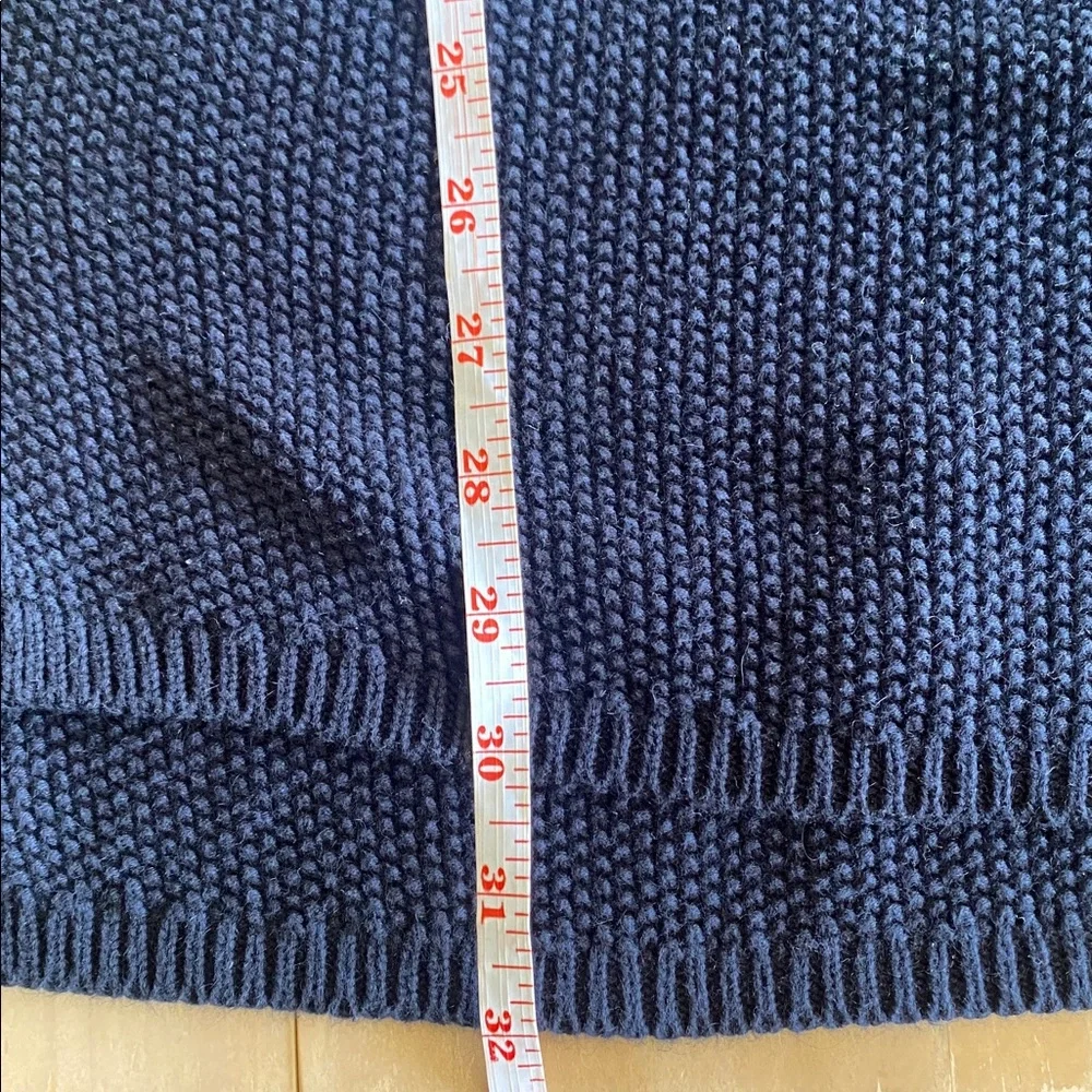 Vince Cotton Cashmere Blend Sweater Size S Navy Blue Crew Neck Relaxed Fit Chic